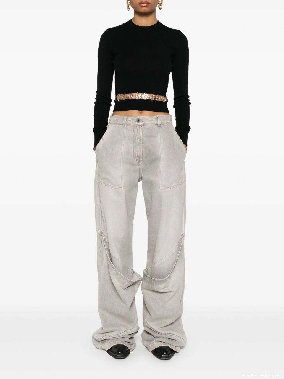 Affordable Rabanne Women ribbed-knit top studded 0409